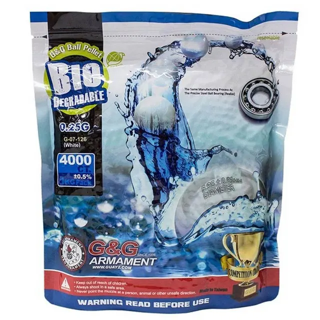 BOLAS BIO 0.25G G&G 1KG BLANCAS