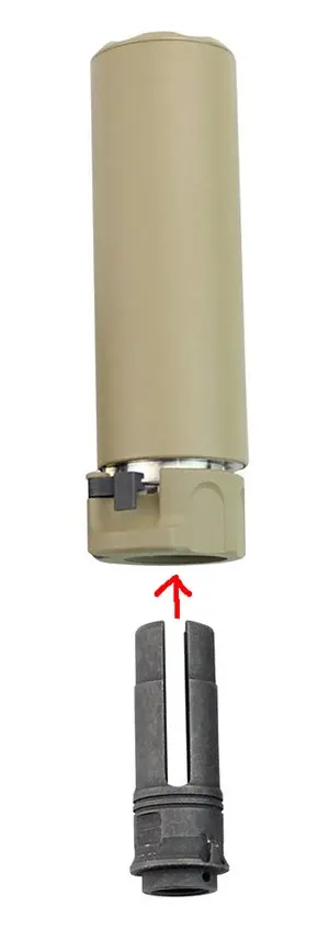 Silencer SF 556 Mini Socom 14MM CCW TAN