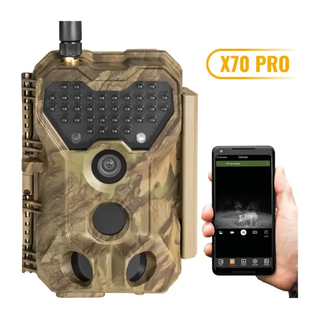 Cámara de caza GardePro X70 Pro con visión en directo, GPS y batería