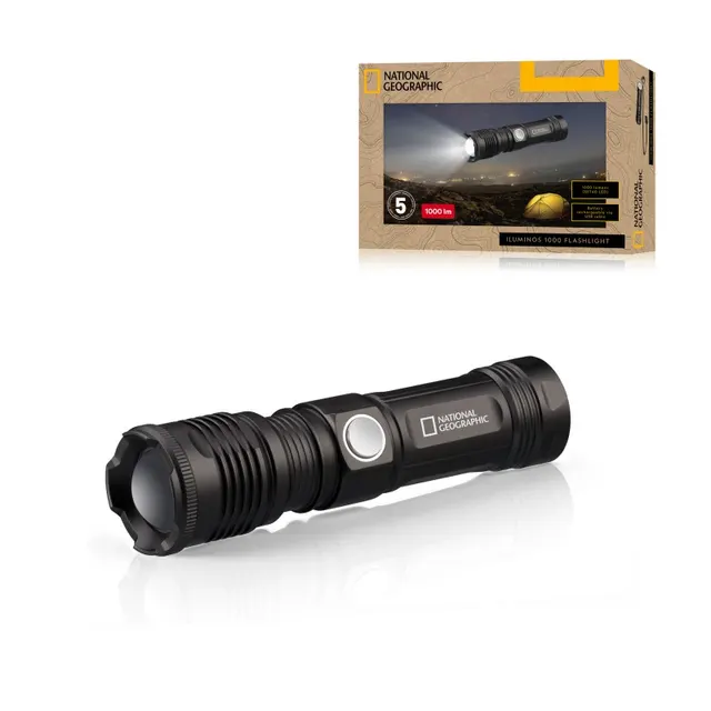 Linterna LED con zoom 1000 lm NATIONAL GEOGRAPHIC ILUMINOS 1000