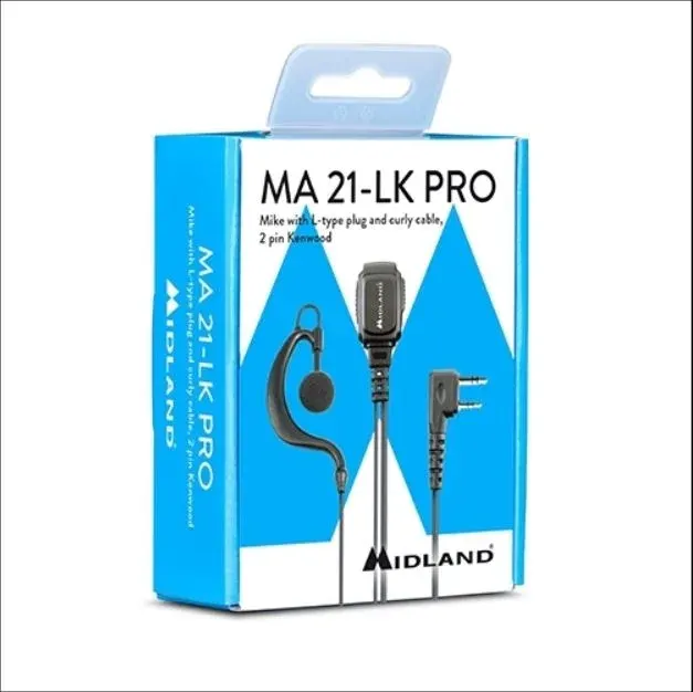 midland – ma21-lk pro microfono con auricolare attacco kenwood- no vox