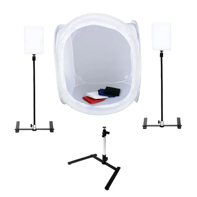 Tienda de Luz 60x60x60cm BRESSER BR-2820L para Fotografía del Producto con Iluminación LED