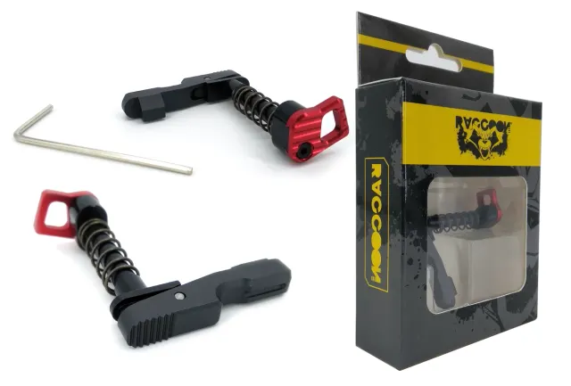 RETÉN DE CARGADOR RACCOON CNC M4 AMBIDIESTRO BK RR001
