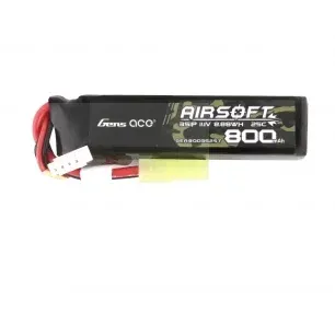 gens ace – batteria li-po 11,1v 800mah 25c singola attacco tamiya