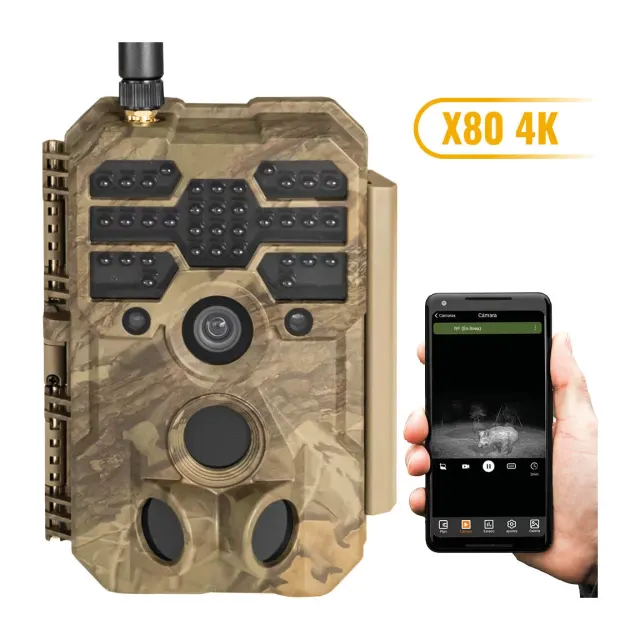 Cámara de caza GardePro X80 4K con visión en directo y GPS