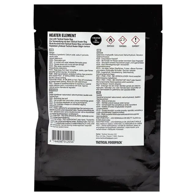 CONSUMIBLE BOLSA CALENTADORA TACTICAL FOODPACK ELEMENT FOR HEATER BAG