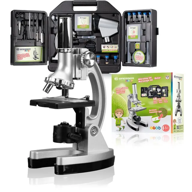Microscopio BRESSER JUNIOR Biotar 300x-1200x (con maleta)