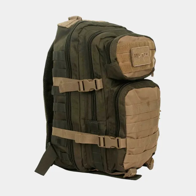 Mochila assault pack 20L - MIL-TEC - Ranger green y frontal coyote