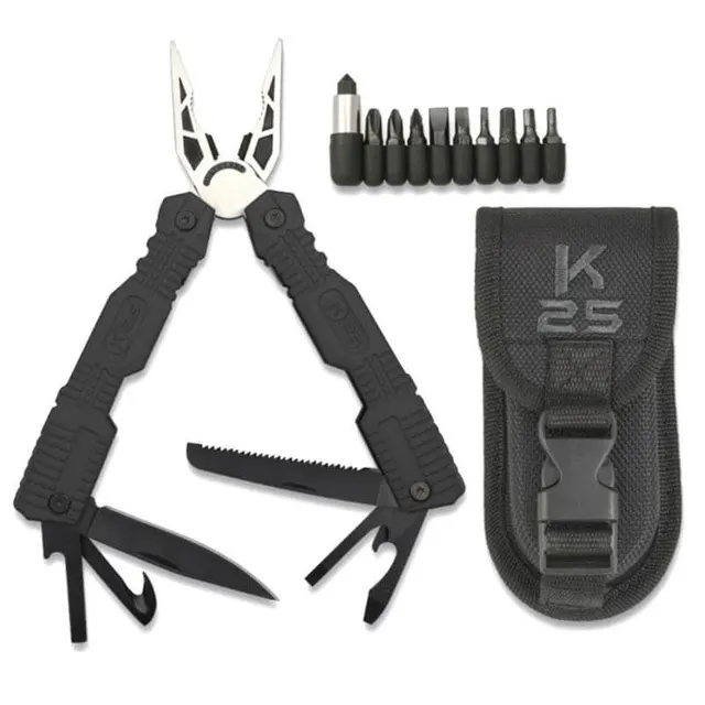HERRAMIENTA ALICATE MULTIUSOS K25 33787 RUBBER COATED NEGRO CON FUNDA