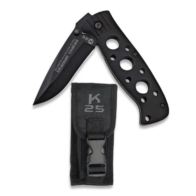 NAVAJA TACTICA K25 10876 TITANIUM COATED 8.5CM CON FUNDA