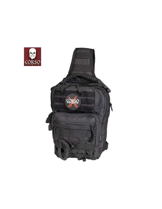 BANDOLERA CORSO TACTICAL NYLON VELCRO - NEGRA