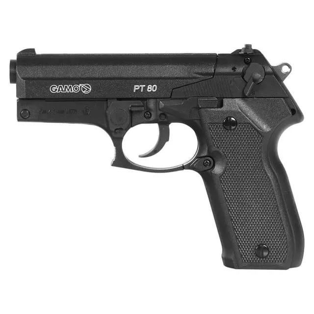 REPLICA CO2 4.5MM PISTOLA GAMO PT-80 NEGRA KIT BALINES+BOMBONA