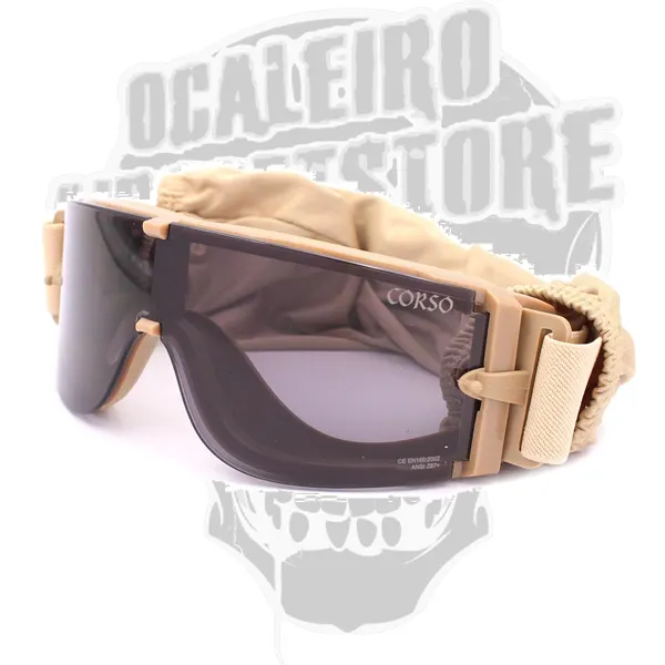 ÓCULOS CORSO REVENGE MK800 3 LENTES TAN