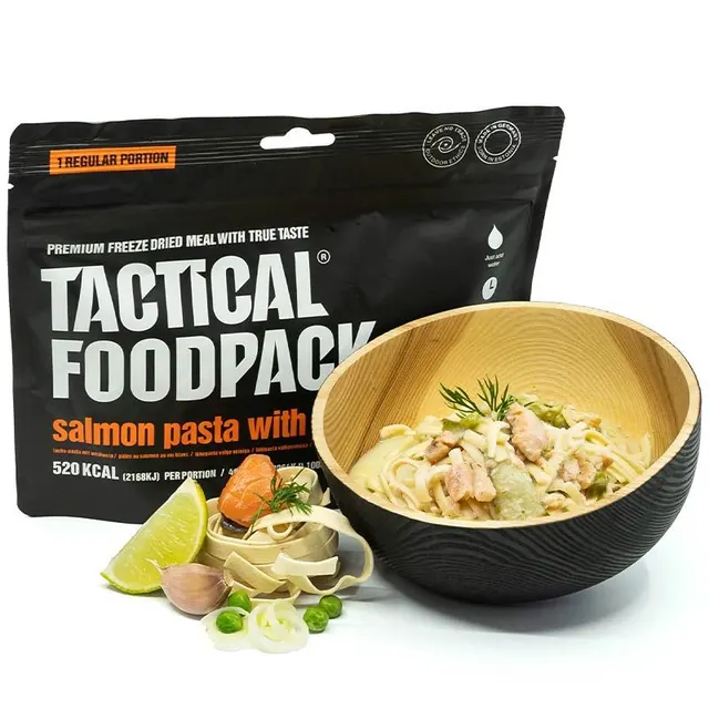 COMIDA TACTICAL FOODPACK PASTA CON SALMON Y VINO BLANCO