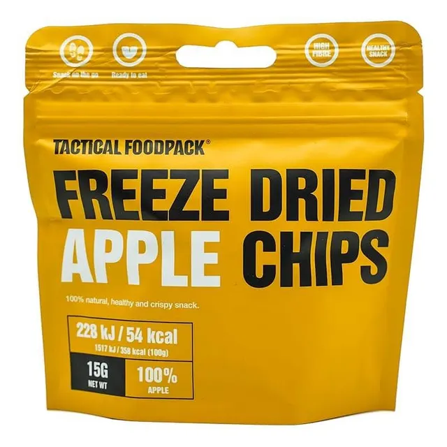 SNACK TACTICAL FOODPACK CHIPS DE MANZANA LIOFILIZADA (VEGANO)