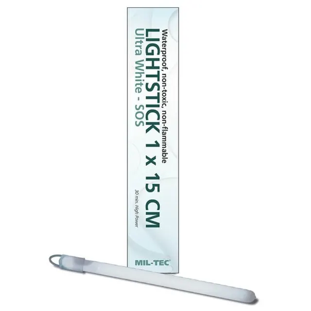 LUZ QUIMICA 6" MIL-TEC ULTRA BLANCA