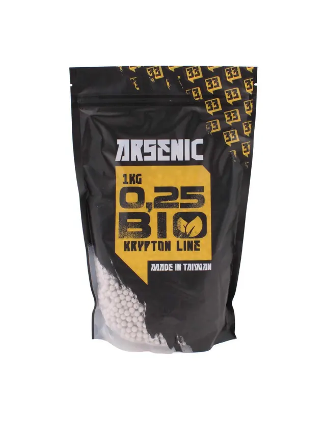 Bolas biodegradables Krypton BIO 0,25 g 1 kg 6 mm blancas - Arsenic